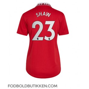 Manchester United Luke Shaw #23 Hjemmebanetrøje Dame 2022-23 Kortærmet